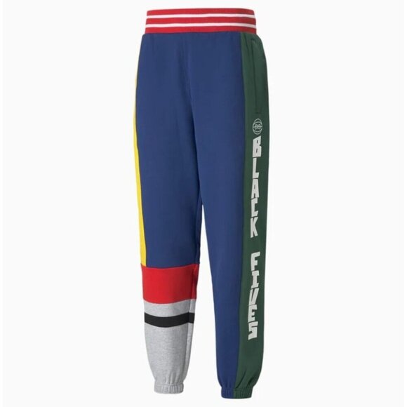 Puma BLACK FIVES Sweatpants in Blue Depths Size S - Picture 1 of 6